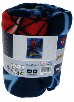 Koc polarowy Marvel Spiderman 100 x 140 cm Niebiesko-czerwony (8435631315087)