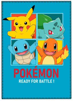 Флісова ковдра Nintendo Pokemon Ready For Battle 100 x 140 см (8436580117951)