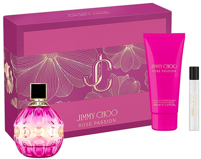 Zestaw damski Jimmy Choo Rose Passion Woda perfumowana 100 ml + Miniatura Woda perfumowana 7.5 ml + Balsam do ciała 100 ml (3386460149747)