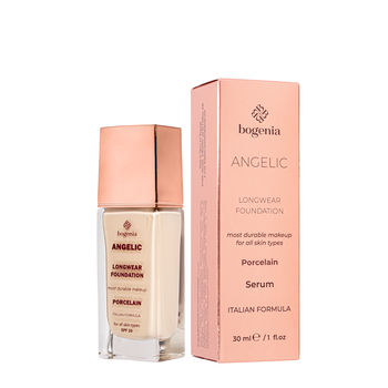 Стійка тональна основа для обличчя Bogenia Angelic SPF 20 30 мл, 001 Porcelain