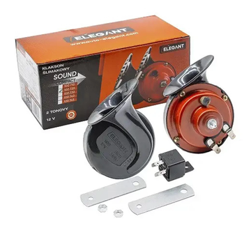 Сигнал "улитка" звуковой Elegant 12 V Черно-красный (EL 100 720)