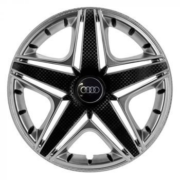 Автомобільні ковпаки STAR NHL Super Silver R16 4 шт. (з логотипом Audi)