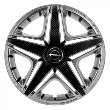 Автомобільні ковпаки STAR NHL Super Silver R16 4 шт. (з логотипом Opel)