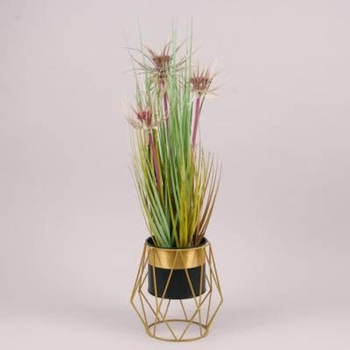 Металлическое кашпо на подставке Черный Rhombus S TARLINI home