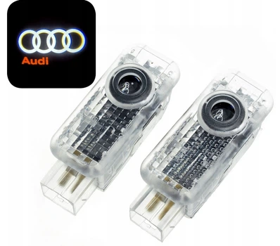 LED підсвічування дверей з логотипом Audi A3 A4 A6 2шт.