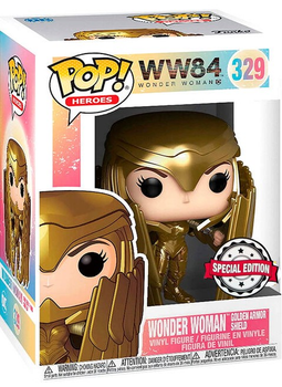 Фігурка Funko POP! Heroes DC Comics Wonder Woman 84 Gold Armor Shield  Wonder Woman Special Edition 329 (0889698466592)