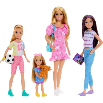 Игровой набор кукол Барби Сёстры Barbie 11 7 Sister Doll Set with Clothes Accessories