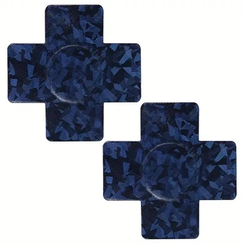 Наклейки на соски та груди з блиском Nipple cover X PS-88/22 Сині