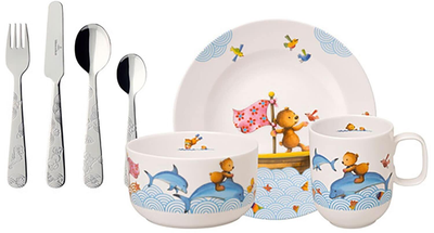 Villeroy&Boch Happy as a Bear дитячий набір посуду 7 предметів