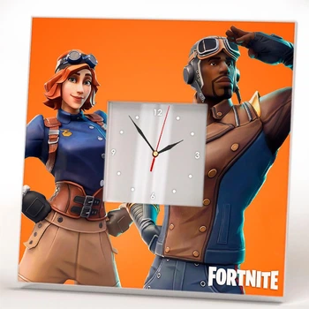 Годинник «Персонажі гри Fortnite. Фортнайт» подарунок для фаната відеоігор, декор для будинку, дитячої, спальні