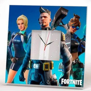 Стильний годинник «Гра Fortnite. Персонажі Фортнайт» подарунок для фанатів відеоігор, прикраса дитячої кімнати, спальні, ігрової