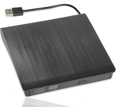 Зовнішній USB 3.0 оптичний дископривід Addap EDB-01 | портативний дисковод для комп’ютера, ноутбука, зчитувач CD-RW, DVD-RW