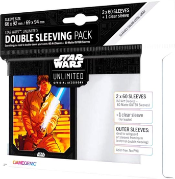 Набір кишень для карт Gamegenic Star Wars Unlimited Double Sleeving Pack Luke Skywalker (4251715414033)