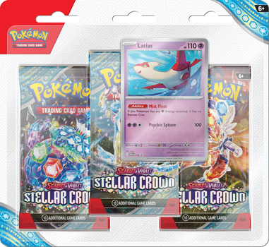 Zestaw kart Pokemon Scarlet Violet Stellar Crown 3-Pack Blister x 12 szt (0820650869082)