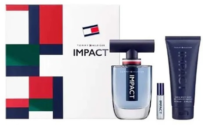 Zestaw Tommy Hilfiger Impact Woda toaletowa 100 ml + miniaturka 4 ml + żel pod prysznic 100 ml (22548437490 / 7640496670603)