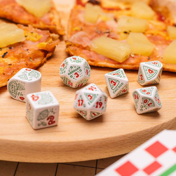 Zestaw kości Q-Workshop Pizza Dice Kit Pepperoni 7 elementów (5907699497454)