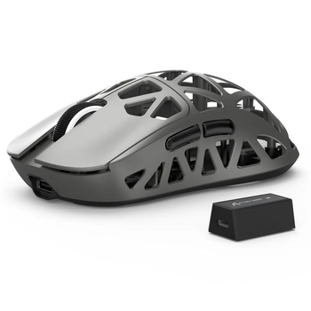 Геймерська бездротова (Bluetooth + 2,4G) миша з магнію Attack Shark R2, PixArt PAW3950, 8K, 42000DPI, Silver (R2-3950S)