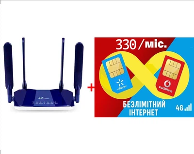 Универсальний стационарный 4G роутер WI-FI 3G/4G LTE OLAX D 621 + Подарок - 1 месяц бесплатного безлимитного интернета