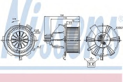 Вентилятор салону Nissens (87085)