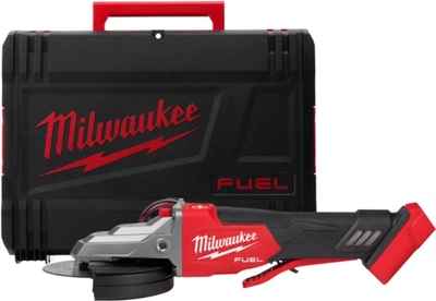 Углошлифовальная машина 125 мм с плоским редуктором Milwaukee M18FSAGF125XPDB-0X (+ рукоятка, защитный кожух, бескл. гайка, 2 защитный экран, HD кейс) (4933478439)