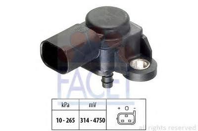 Датчик давления наддува (3 конт.) MB A,C,E (W168/W203/W210/W211) 0.8D-4.0D 95- (10.3102) Facet Facet (103102)