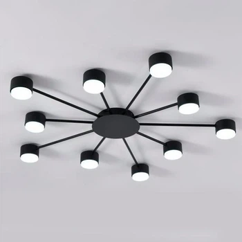 Люстра потолочная LUMINARIA RAY SLIM 10xGX53 BLACK 220V IP20