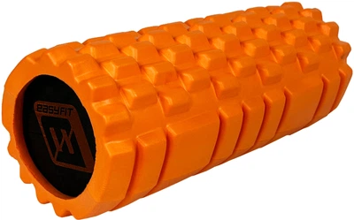 Масажний ролик-валик для МФР і йоги EasyFit Solid Roller v.1.1s 33 см ролер-масажер для спини, ніг, рук та шиї EF-2050-OR Помаранчевий (56002952)