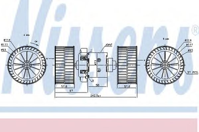 Вентилятор салону Nissens (87191)