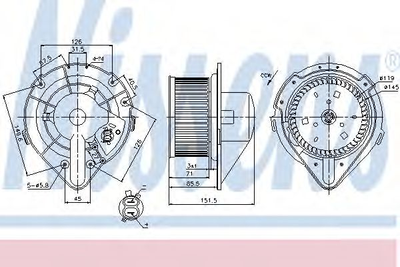 Вентилятор салону AUDI, VW (вир-во Nissens) Nissens (87066)