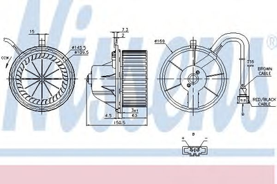 Вентилятор салону VW T4 (вир-во Nissens) Nissens (87155)