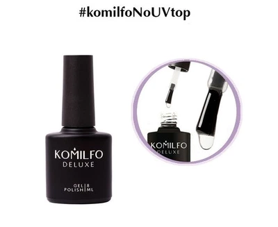 Топ KOMILFO для гель лаку Top Coat без ЛШ без УФ фільтрів 8 мл