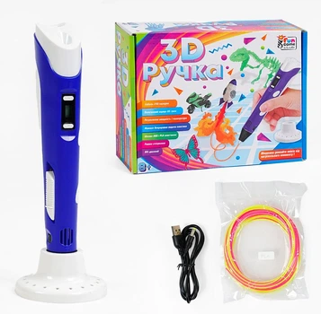 Ручка 3D 76820 (12/2) "4FUN Game Club" колір синій