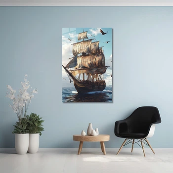 Картина на стекле NovellaPrint "Морской парус" 40х60см (556.1)