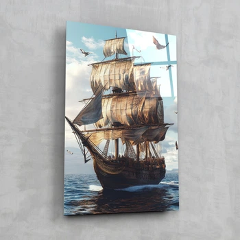 Картина на стекле NovellaPrint "Морской парус" 80х120см (556.4)