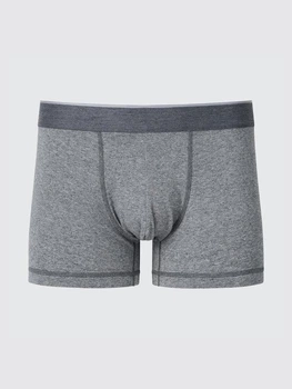 Чоловічі боксери Uniqlo Premium Cotton Boxer Briefs Low Rise L сірий 474214