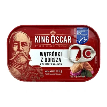 Печінка тріски King Oscar 115г. у власному соку