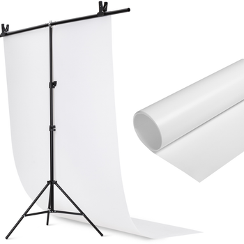 Виниловый ПВХ фон Profi-light 150×200 см Белый Матовый