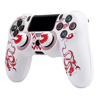 Качественный защитный силиконовый чехол Red Dragon для геймпада Sony DualShock 4 (PS4) + накладки на стики [466129434]