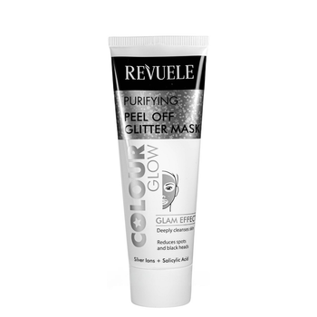 Маска пленка для лица очищающая Revuele Color Glow Purifying Peel-Off Glitter Mask