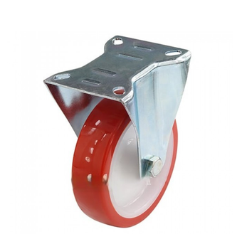 Колесо полиуретан/полиамид 100 мм с неповоротным кронштейном