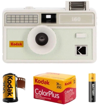 Пленочный фотоаппарат Kodak i60 Full Film Camera Strap Flash Retro i60 135 / 35 мм Light green / пленка / батарейка