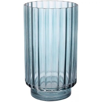 Ваза декоративна Ancient Glass "Манхеттен" Ø12х21см, сіро-синя (236585)