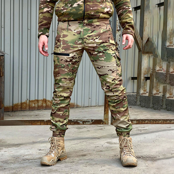 Утепленные мужские Брюки Intruder Flash Softshell на флисе / Плотные Брюки с 6-ю карманами мультикам размер XL