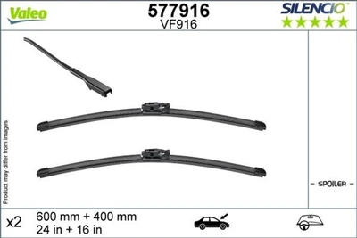 Бескаркасная щетка стеклоочистителя Valeo 600/400 мм 2 шт (577916)