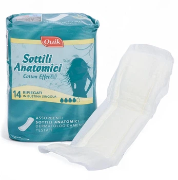 Гигиенические прокладки Quik Sottili anatomici 14 шт тонкие дневные анатомические 4 капли