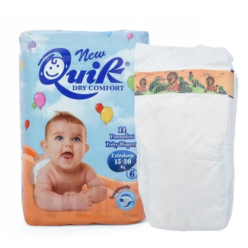 Детские подгузники Quik 6 XL (15-30кг) 14 шт памперсы для новорожденных одноразовые