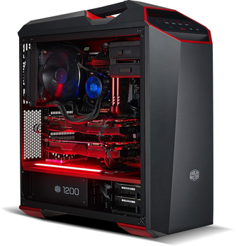 Корпус Midi-Tower без БЖ Cooler Master MasterCase Maker 5t (скло, 4xUSB3.0, чорно-червоний)