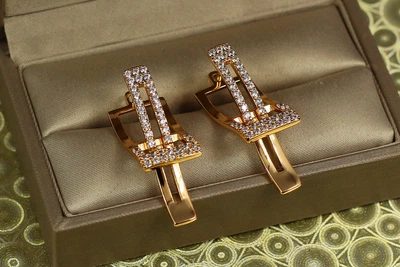 Серьги Xuping Jewelry Пассат 3,2 см золотистые