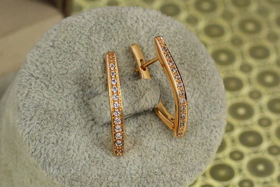 Сережки Xuping Jewelry стрілки 2,5 см золотисті