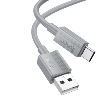 Кабель Hoco Type-C Favor charging data cable X107 |1m, 3A| серый